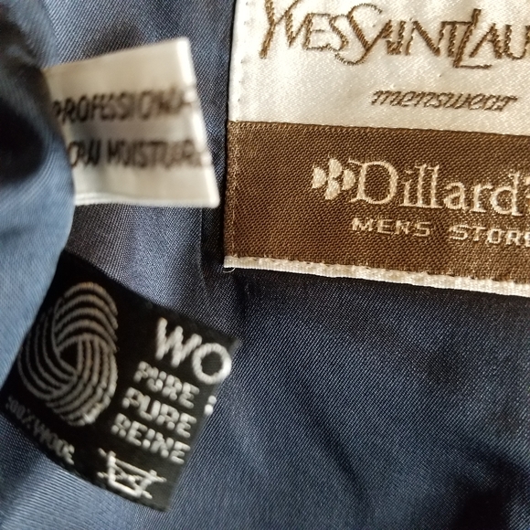 Yves Saint Laurent YSL Blazer Suit Jacket Navy  Blue Sport Coat Men's  Wool - Picture 5 of 16